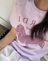 韩国 Mardi 腊肠狗 短袖 均码 紫色