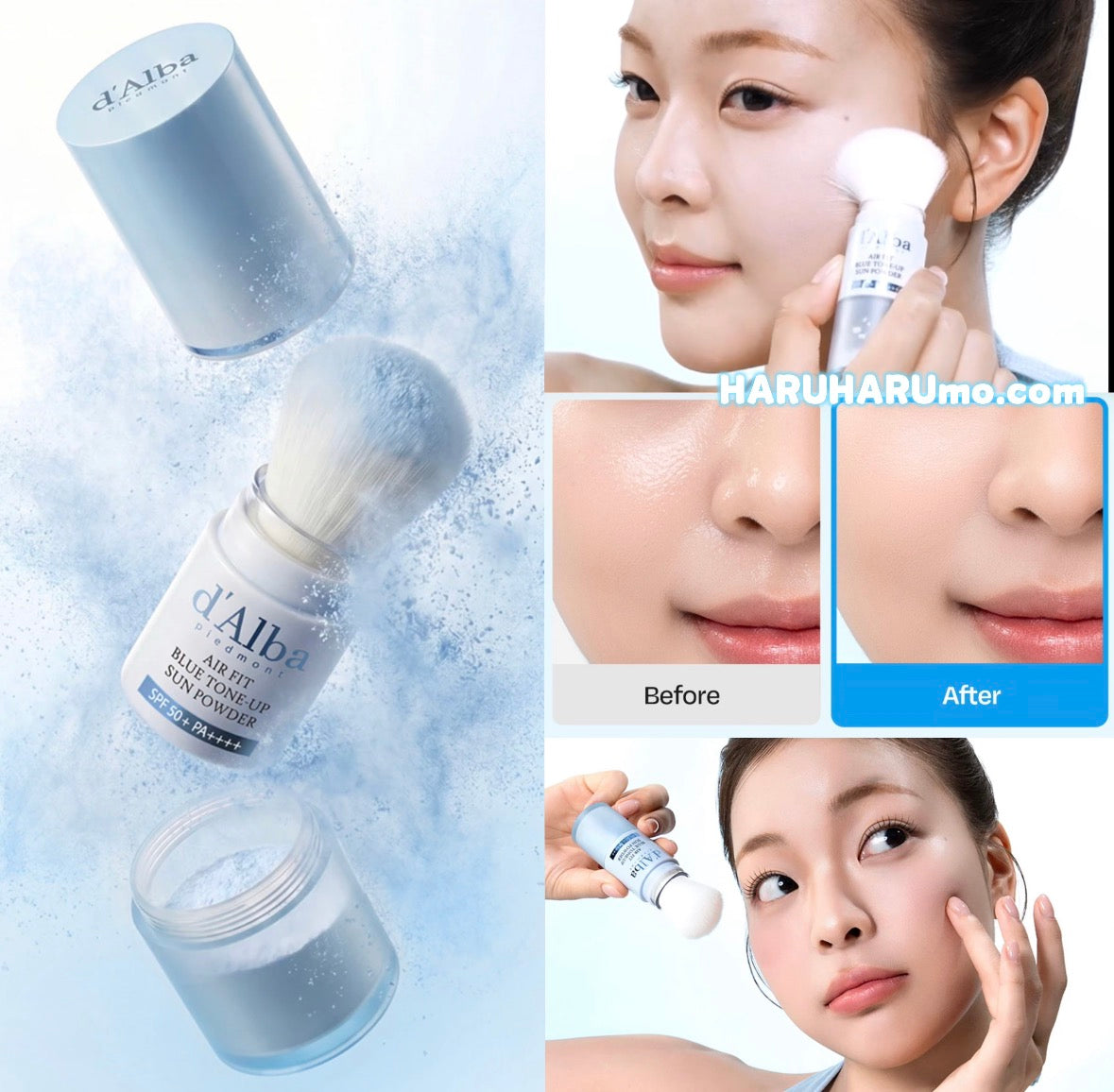 韩国 d'Alba 蓝调 防晒 蜜粉棒￼SPF50+ PA++++