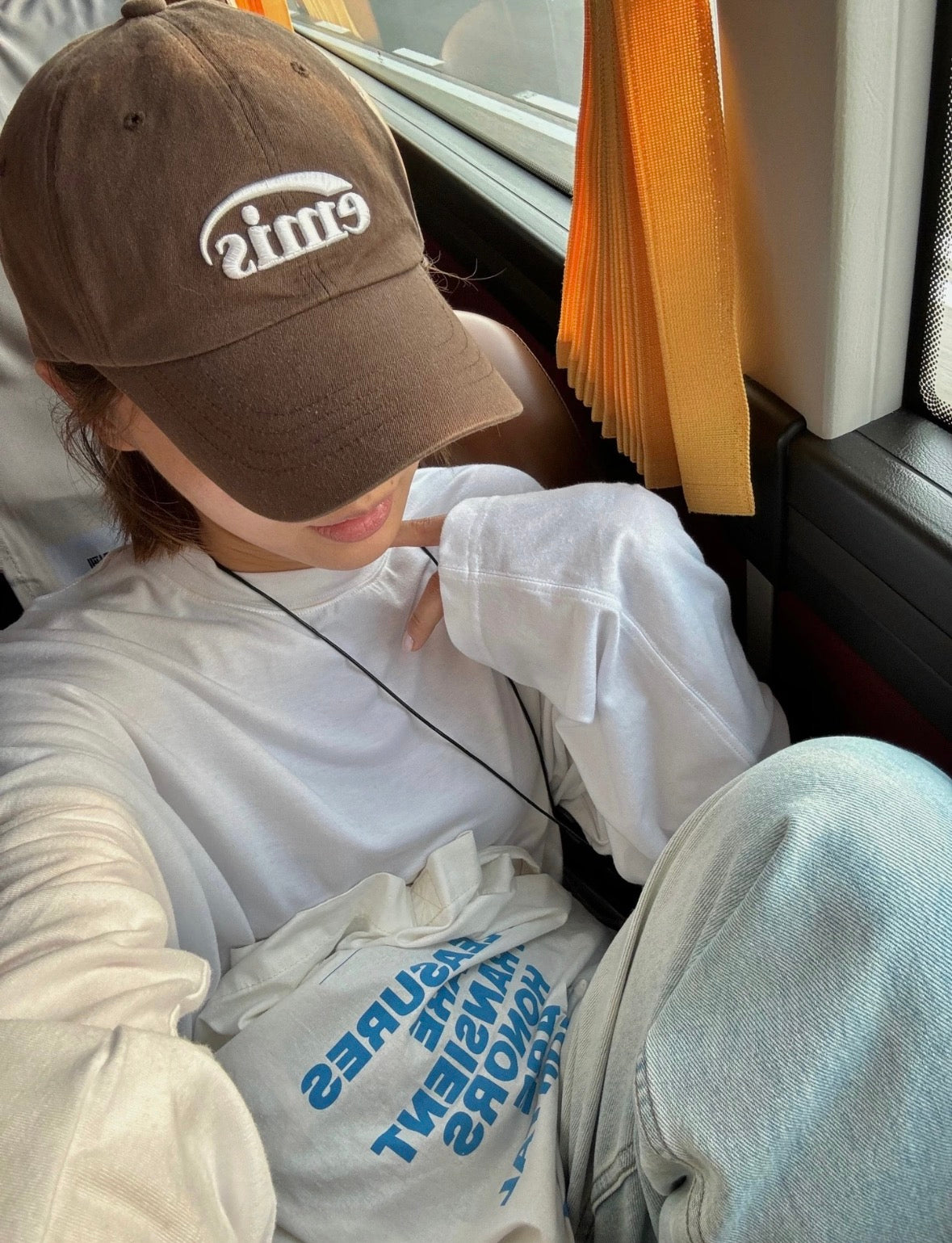 韩国 emis 棒球帽 棕色 帽子
