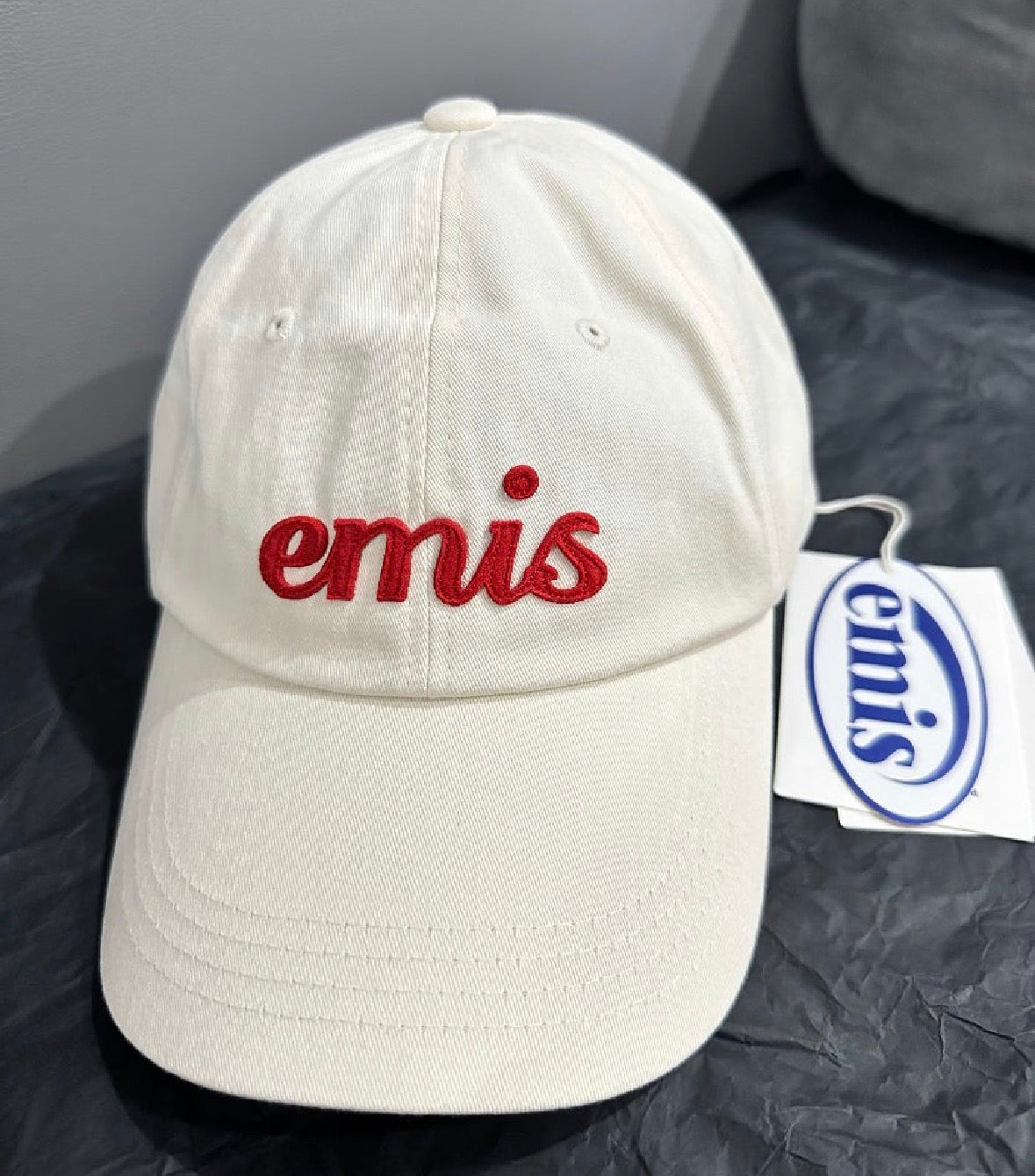 韩国 emis 帽子 奶油白 帽子