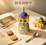 新加坡 星爸爸 联名 吸管杯￼玻璃杯