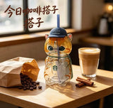 新加坡 星爸爸 联名 吸管杯￼玻璃杯