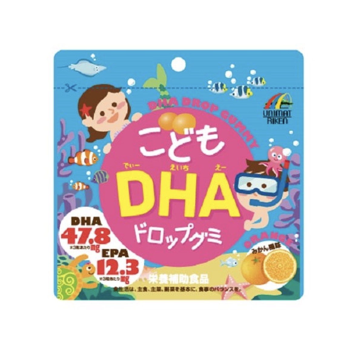 日本 unimat 儿童 DHA 深海鱼油软糖 聪明亮眼 90粒