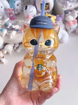 新加坡 星爸爸 联名 吸管杯￼玻璃杯